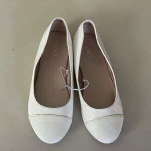 The Children's Place White Glitter Dress Shoes
